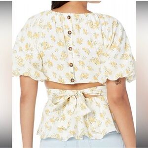 Astr Floral cut out shirt size S NWT